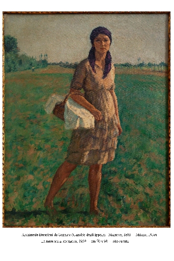 Archimede Bresciani da Gazoldo (Gazoldo degli Ippoliti 1881 - Milano 1939) La merenda ai contadini (1939), olio su tela, Galleria d'arte fondazione Bam 
