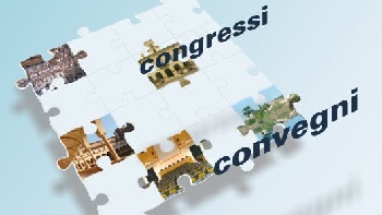  mosaico con scritta congressi e 