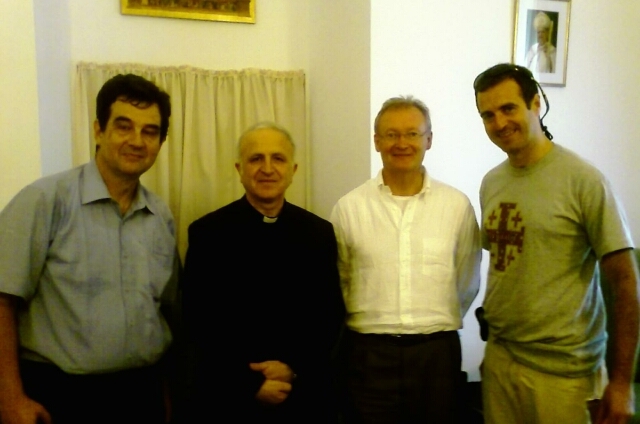 Caramaschi e Zangobbi con il vicario del patriarca di Gerusalemme