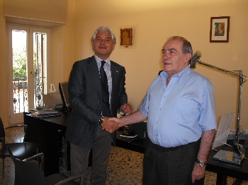 Il presidente Pastacci con il sindco Orlandini