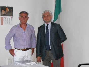 Il presidente Pastacci con il sindaco di Gazzuolo Loris Contesini
