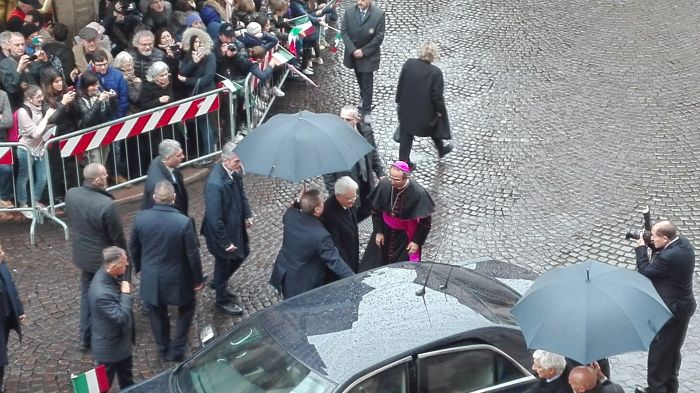 Il presidente della Repubblica accolto dal Vescovo di Mantova