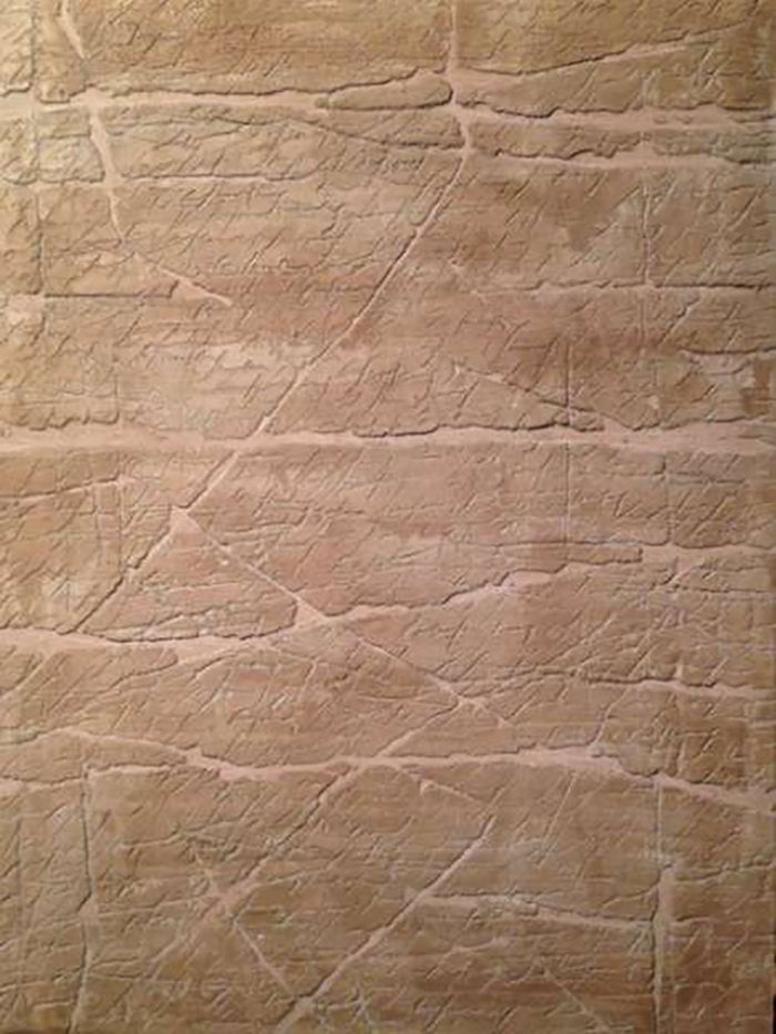 Alfredo Rapetti Mogol Le linee della terra_2014_acrilico e cemento su tavola_80x60cm